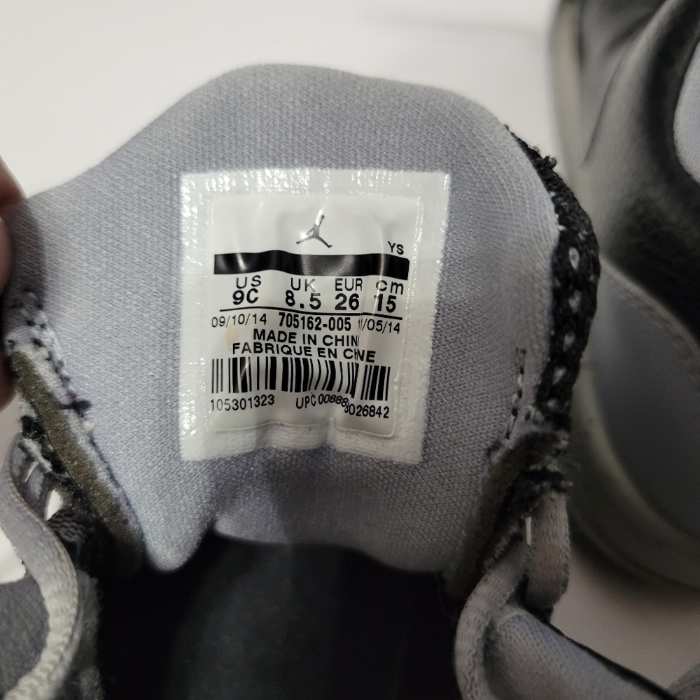 Nike Air Jordan Flight Origin 2 Toddler Size 9C Black, White, and Wolf Grey - Picture 10 of 10